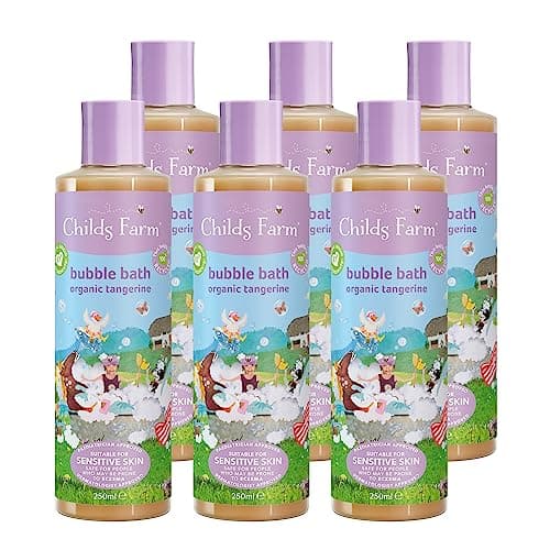 Image of Childs Farm | Kids Bubble Bath | Organic Tangerine | Gently Cleanses & Soothes | Suitable for Dry, Sensitive & Eczema-prone Skin | Multipack of 6 x 250ml