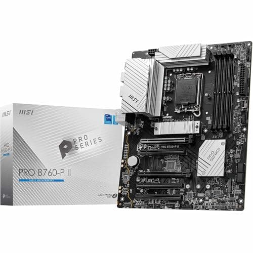 Image of MSI PRO B760-P II Motherboard, ATX - Supports Intel Core 14th, 13th and 12th Gen Processors, LGA 1700 - DDR5 Memory Boost 7000+MHz/OC, PCIe 4.0 x16 Slots, M.2 Gen4 Slots, 2.5G LAN