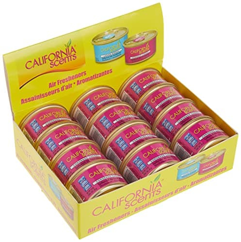 Image of California Scents Spill-Proof Organic Air Freshener, 12-Pack Assorted Fragrances, Fresh & Bold, 1.5 Ounce Canister (12 Count)