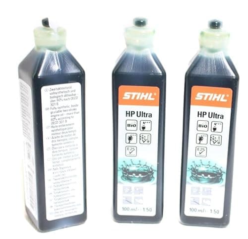 Image of Stihl HP Ultra 100ml One Shot 2 Stroke Oil Part No.0781 319 8060 Pack Of 3