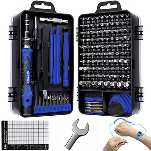 Image of FANACAN 140in1 Precision Screwdriver Set Small Screwdriver Bit Set for DIY Electronic Repairs - Mini Computer Repair Tool Kit - Micro PC, Laptop, iPhone, MacBook Repairing Tools with Case (Blue)
