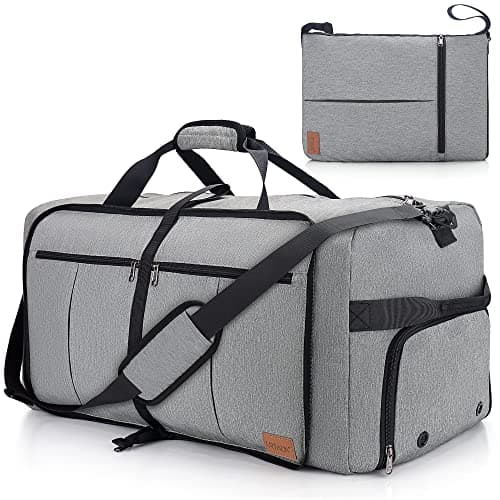 Image of Urtala Travel Duffel Bag for Men & Women, 120L Holdall Bag Foldable Weekend Overnight Bag with Shoe Compartment & Shoulder Strap, Lightweight Waterproof