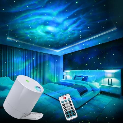Image of CAIYUE Star Projector Galaxy Projector, Exquisite Nebula Night Light Projector, Ocean Wave Galaxy Light with Remote Control,with Adjustable Speed and Brightness, Adults, Bedroom,Party