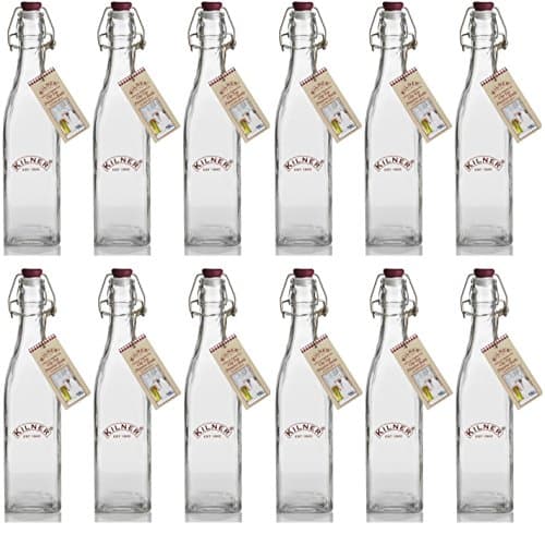 Image of 12 x Kilner Clip Top Glass Preserve Storage Bottle - 0.55 Litre