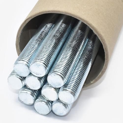 Image of Pack of 10, M12 x 1m (1000mm) Zinc Plated Threaded Rod/Bar (M12)