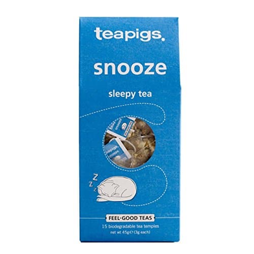 Image of teapigs Snooze Sleepy Tea Bags - Relaxing Chamomile & Lavender Blend with notes of Lavender - Designed for Relaxation - Great Taste Award Winner - 15 Eco-Friendly Biodegradable Tea Temples (1 Pack)