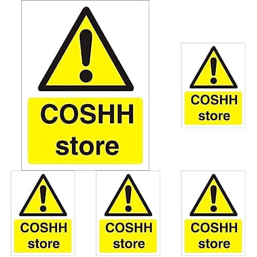 Image of Seco COSHH Store Sign, 150mm x 200mm - 1mm Semi Rigid Plastic (Pack of 5)