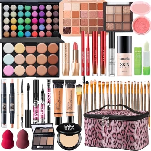Image of All in One Makeup Kit for Women Full Kit - 44PCS Professional Makeup Set with Foundation, Eyeshadow, Lipstick, Eyeliner - Complete Cosmetic Gift Set for Beginners and Professionals