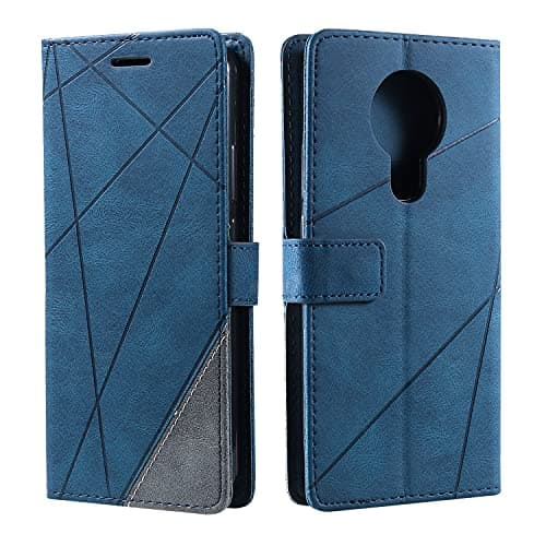 Image of SONWO Case for Nokia 3.4 Case, Premium Leather Flip Wallet Case Magnetic Closure Card Slots Kickstand Phone Case for Nokia 3.4, Blue
