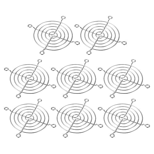 Image of PATIKIL 80mm Fan Finger Grill, 8 Pack 304 Stainless Steel Grill Protector Guard Fan Protective Cover for 80x80mm Fans for Equipment Computer DIY, Silver