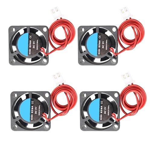 Image of Jopto 4PCS Mini Brushless 3D Printer DIY Cooling Fan 25x25x10mm 2510 DC 5V Hydraulic Bearing With 2 Pin Terminal Compatible With Laptop Graphics Card PC CPU Computer Cases With 30cm 11.81inch Cable