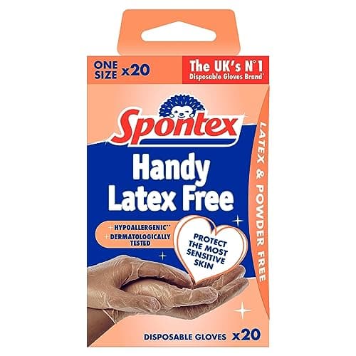 Image of Spontex 20 Handy Latex Free Disposable Gloves