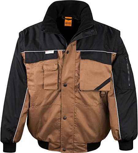 Image of Result RE71A Work-Guard Zip Sleeve Heavy-Duty Pilot Jacket - Tan/Black, 3X-Large