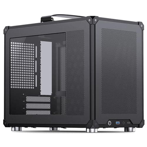 Image of Jonsbo C6 MAX PC Case Black - Compact mATX Case with Carry Handle, Airflow Mesh, Space for GPU up to 335 mm, CPU Cooler up to 170 mm, 5 Fan Slots