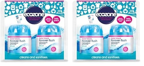 Image of Ecozone Forever Flush 2000 Toilet Block Twin Pack,blue (Pack of 2)