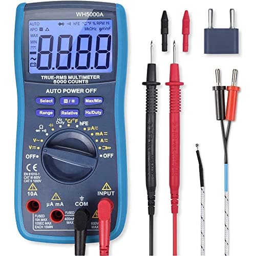 Image of MMOBIEL Num Pro CAT III Multimeter 1000V CAT IV 600V - 6000 Counting - Voltage Test, AC/DC Test, Current, Resistance, Continuity, Transistor Test - with Test Cords, Fuses and Magnetic Belts