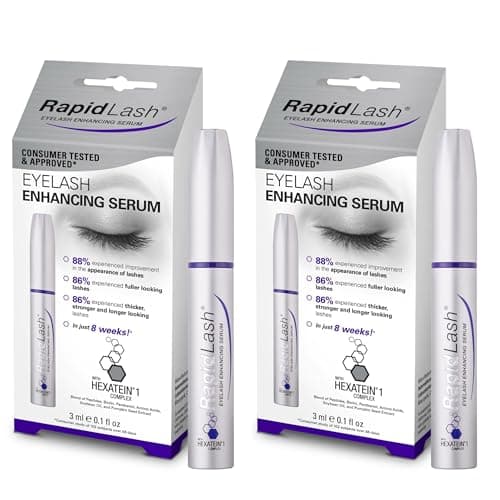 Image of RapidLash Duo Bundle Eyelash Enhancing Serum, Hexatein 1 Complex, 3 ml (Pack of 2)
