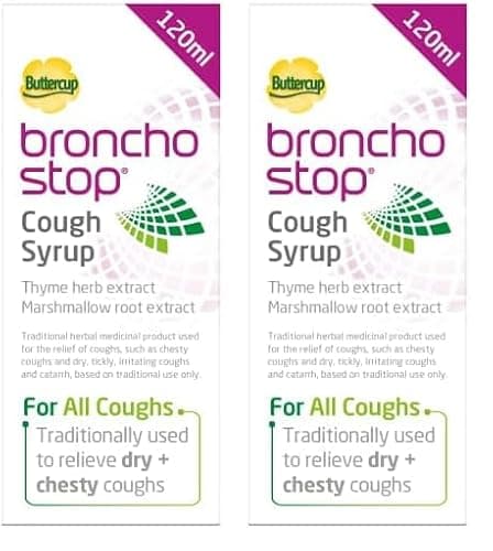 Image of Bronchostop Cough Syrup - for the Relief of Any Cough - 120 ml (Pack of 2)