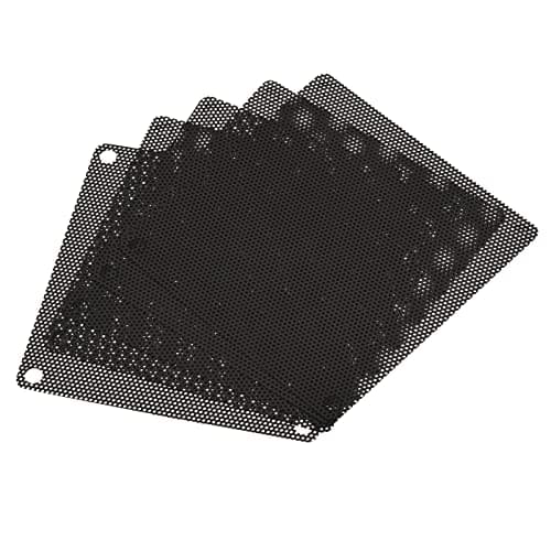 Image of sourcing map 80mm Computer Fan Filter Grills PVC Mesh Dustproof Case Cover for Computers, Black Pack of 5