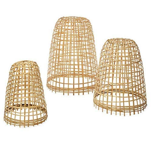 Image of GardenSkill Bamboo Bell Cloche - Garden Plant Protection Cover for Fruit Vegetables Flowers (0.3m diameter x 0.4m high, Pack 5)