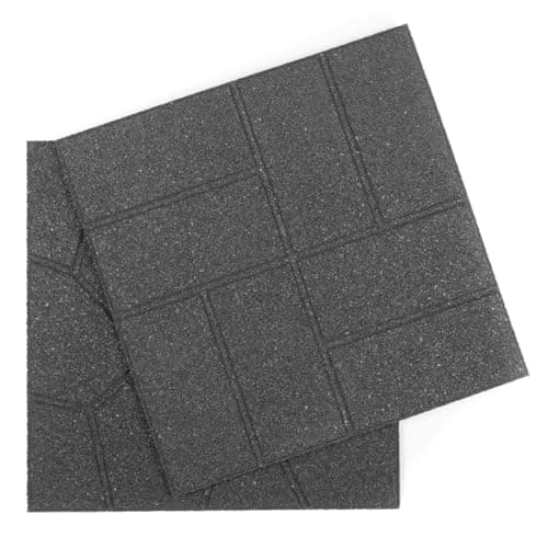 Image of Nicoman Paver Garden Reversible Stepping Stones Decking Paver, 40.5 x 40.5 cm, Dual Pattern Design (Grey, Pack of 1)