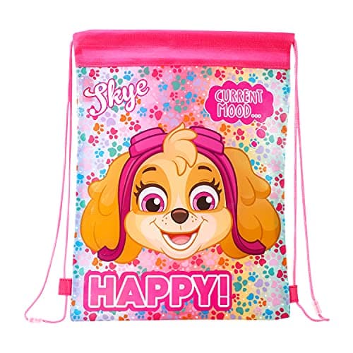 Image of Zawadi Global Paw Patrol Girl Drawstring Bag for Kids - Adjustable PE Kit Gym, School, Swim & Travel Backpack, Lightweight & Waterproof Kids PE Bags, Multicolour Easy to Adjust Bag for Boys & Girls