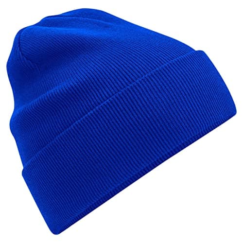 Image of Beechfield - Organic Cotton Original Cuffed Beanie - Bright Royal - One Size