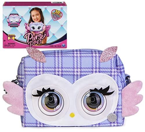 Image of Purse Pets, Print Perfect Hoot Couture Owl, Interactive Pet Toy and Handbag with over 30 Sounds and Reactions, Kids’ Toys for Girls Ages 5 and up