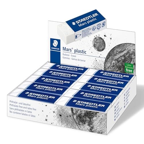 Image of STAEDTLER ‎526 50 Mars Eraser, Latex & Phthalate-Free - Medium Size 65x23x13 mm (Pack of 20)