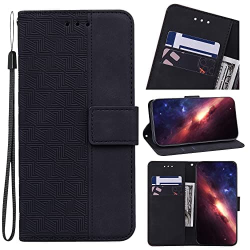 Image of Jiajihua Cover Compatible with Asus Zenfone 9 5G,Compatible with Asus Zenfone 9z 5G Card Slot Magnetic Clasp Flip Stand [PU Leather + Phone Case] Black
