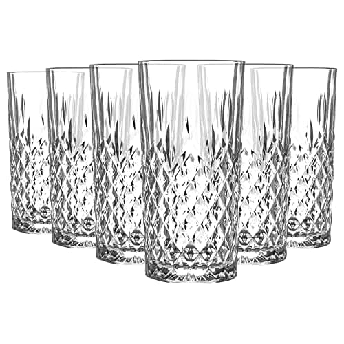 Image of LAV 6X Clear 355ml Odin Highball Glasses - Tall Hi Ball Glass Water Gin Juice Cocktail Drinking Glassware Tumblers Set