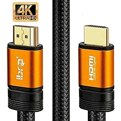 Image of IBRA 4K HDMI Cable 1.5M HDMI Lead - Ultra High-Speed 18Gbps HDMI 2.0b Cord 4K@60Hz Support Fire TV, Ethernet, Audio Return, Video UHD 2160p, HD 1080p, 3D, Xbox PlayStation PS3 PS4 PC ORANGE