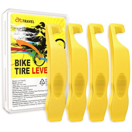 Image of cyctravel Tyre Levers, Super Strong Tyre Levers for Bicycles does not Damage the Wheel Hub, Non-slip and Labor-Saving, Suitable for Mountain Bikes and Road Bikes Bike Tyre Levers (Yellow-4)