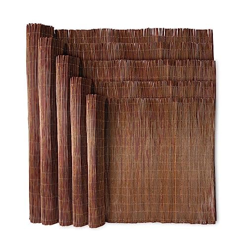 Image of Wadan 1m x 4m Willow Bulrush Natural Garden Fence Panel Screening Roll Privacy Border Wind & Sun Protection