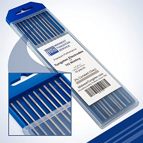 Image of TIG Welding Tungsten Electrodes 2% Ceriated 1.6 mm x 175 mm (Grey, WC20) 10-Pack
