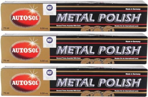 Image of 3x Autosol Metal Polish Chrome Shine Metal Polish Chrome Polish 75 ml