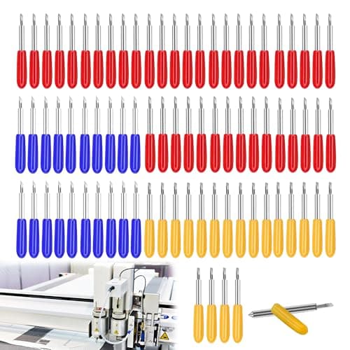 Image of 80PCS Replacement Cricut Blades for Cricut Joy Universal Blade Cutting Blades Include 20PCS 30° Shallow Cut Blades 40PCS 45° Fine Cut Blade 20PCS 60° Deep Cut Blade