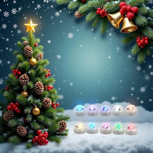 Image of Afoosoo Submersible LED Lights with Remote Waterproof Flameless LED Tea Light Candle Diamond Shape CR2032 Battery White Warm White RGB Led Pool Lights for Vase,Fish Tank,Wedding,Halloween,Pond Deco