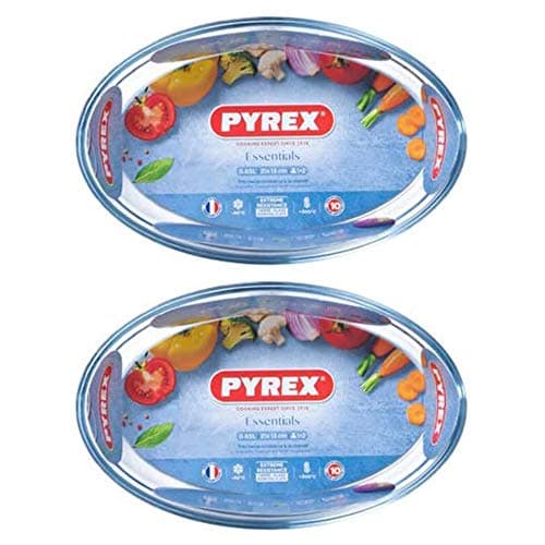 Image of Pyrex Microwave Safe Classic Oval Roaster 21x13cm Transparent (Pack of 2)