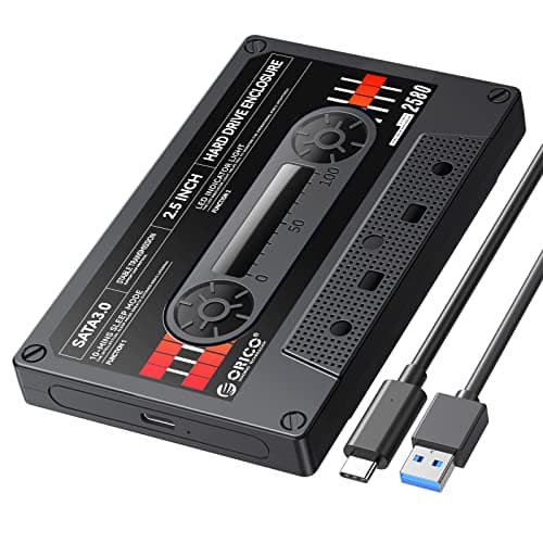 Image of ORICO 2.5 Hard Drive Enclosure USB C to SATA III for 2.5inch SSD HDD 9.5mm 7mm External Hard Drive Case Max 6TB Compatible with WD Seagate Toshiba Samsung Hitachi PS5 Xbox[UASP Supported]