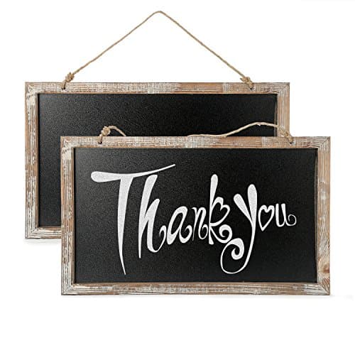 Image of BESTOOL 2 PCS Blackboard, Vintage Framed Kitchen Chalkboard, Decorative Chalk Board for Rustic Wedding Signs, Kitchen Pantry & Wall Decor (27 * 45cm)