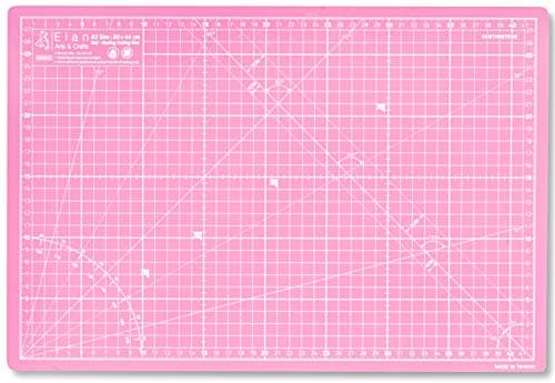 Image of Elan A3 Cutting Mat Pink and Purple, 5-Ply Hobby Board for Crafts 44X30 CM, Self Healing Cutting Mat A3, Recycled PVC Craft Board for Sewing