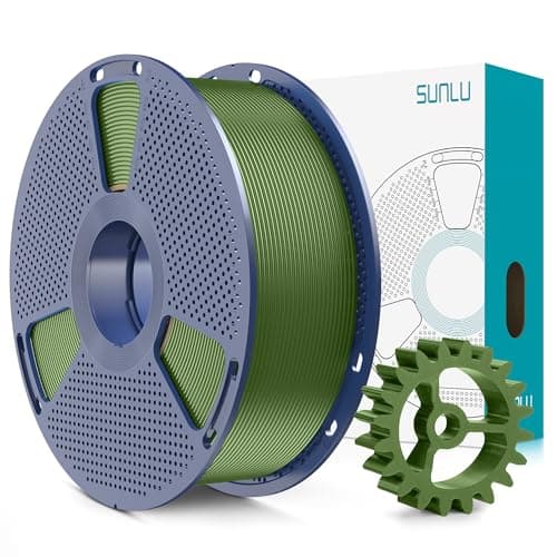 Image of SUNLU PLA+2.0 3D Printer Filament, Upgrade PLA+ Filament 1.75mm, Tougher and Stronger, Neatly Wound Pla Plus Filament, Dimensional Accuracy +/-0.02mm, 1KG Spool(2.2lbs), Oliver Green