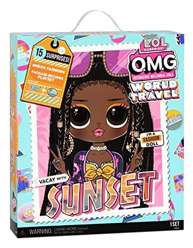 Image of L.O.L. Surprise! 576570EUC LOL OMG World Fashion Doll-Sunset-with 15 Surprises Including Outfit, Shoes, Travel Accessories and More-Reusable Packaging Playset-Collectable for Boys and Girls Age 4+