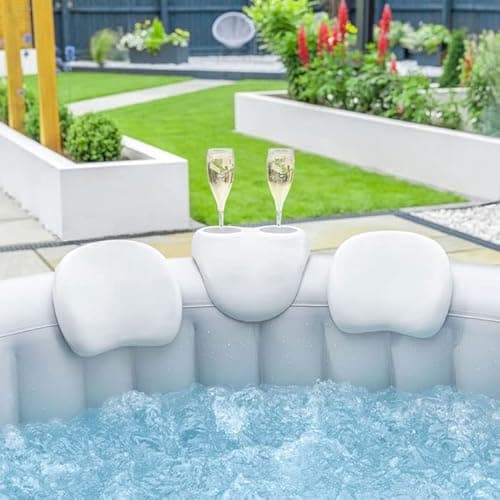 Image of CosySpa Hot Tub Head Rests & Drinks Holder Set | Spa Accessories for Inflatable Hot Tubs – Neck Pillow & Cup Holder for Relaxing Soaks - 3 pcs - Universal Use for Inflatable Hot Tubs and Pools