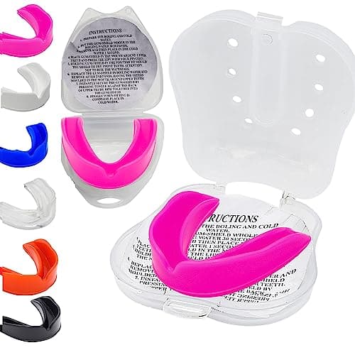 Image of Mouth Guard Gum Shield For Kids Sports Mouthguards Junior Youth School Combat Sports Rugby Soccer Hockey Muay Thai MMA Boxing Martial Arts Gumshield with Case Kids Mouthguard 6-8 9-12 Age 7 11 12 Year