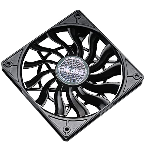 Image of Akasa Slimfan | PWM Case Fan | 120mm PC Fan | 4-pin Cooling Fan | 120 x 120 x 15 mm | Black | Suitable for HTPC and Slim System | AK-FN078