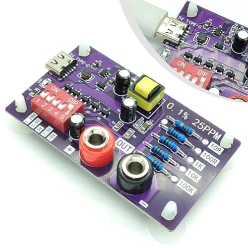 Image of Lagomloot AD585 Voltage Reference Module, 5-Level 1.24V-10V & 10Ω-100KΩ Resistance, Type-C Powered for 3.5/4.5 Digit Multimeter Calibration