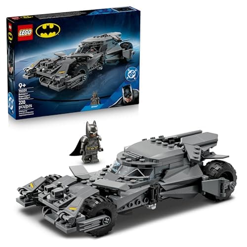 Image of LEGO DC Batman v Superman Batmobile Car Toy - Collectible Superhero Model Kit w/a Minifigure & Golden Coin - Birthday Gift Idea for 9+ Year Old Boys & Teenage Movie Fans - 76331