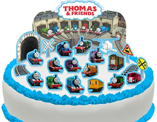 Image of PRE-CUT Thomas the Tank Engine & Friends Edible Cake Scene - 22 pieces